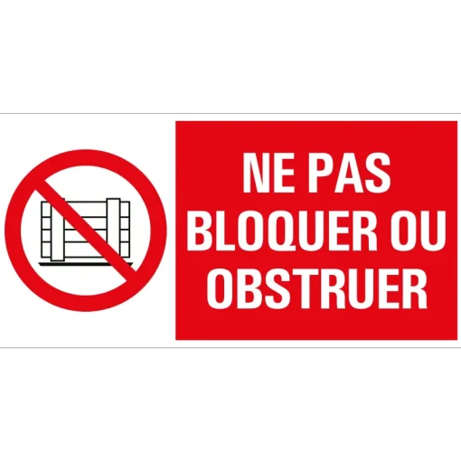 Pickup Pictogram ne pas bloquer ou obstruer 15 x 30 cm