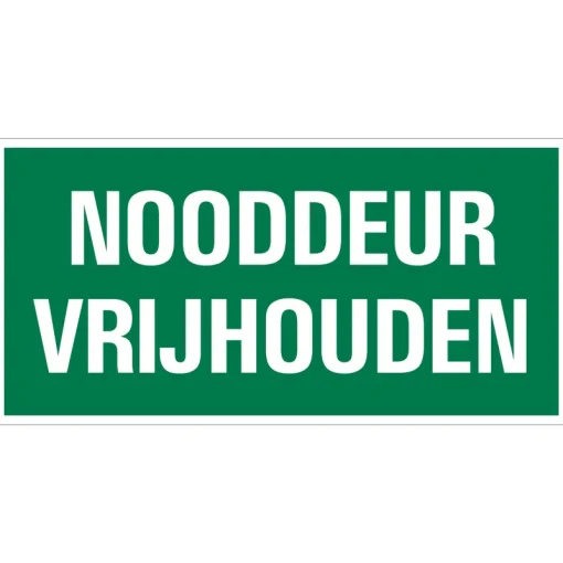 Pickup Pictogram nooddeur vrijhouden 15 x 30 cm