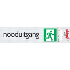 Pickup Pictogram nooduitgang aluminium 6,5 x 4,4 cm