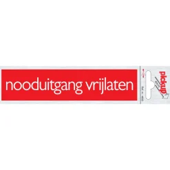 Pickup Pictogram nooduitgang vrijlaten aluminium 16,5 x 4,4 cm