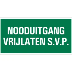 Pickup Pictogram nooduitgang vrijlaten 15 x 30 cm