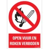Pickup Pictogram open vuur en roken verboden 23 x 33 cm