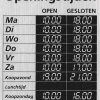 Pickup Pictogram openingstijden bordje 17 x 12,5 cm
