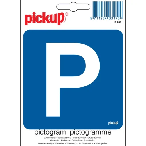 Pickup Pictogram parkeren P 10 x 10 cm