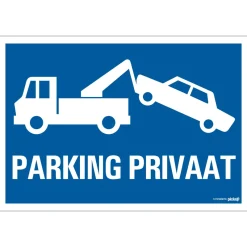 Pickup Pictogram parking privaat 23 x 33 cm