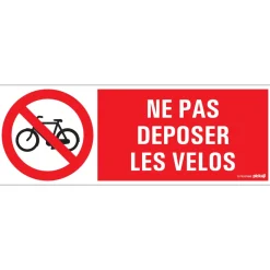 Pickup Pictogram pas déposer vélos 33 x 12 cm