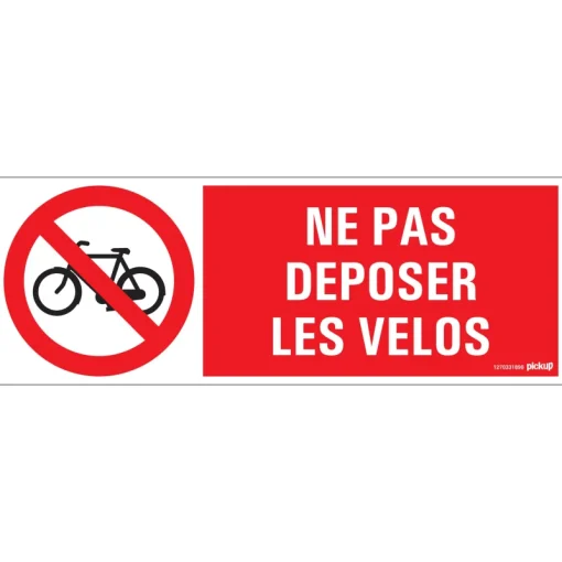 Pickup Pictogram pas déposer vélos 33 x 12 cm