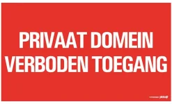 Pickup Pictogram privaat domein 33 x 20 cm