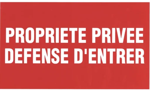 Pickup Pictogram propriété privé 33 x 20 cm