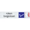 Pickup Pictogram roken toegestaan aluminium 6,5 x 4,4 cm