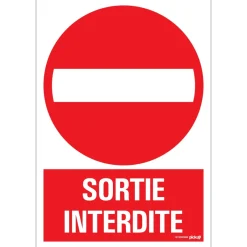 Pickup Pictogram sortie interdite 23 x 33 cm