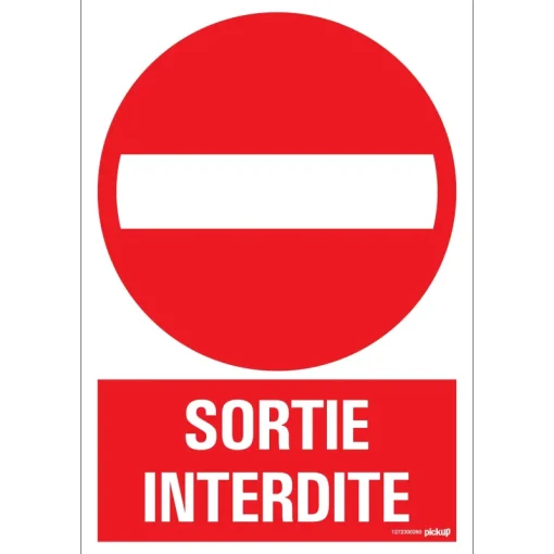 Pickup Pictogram sortie interdite 23 x 33 cm