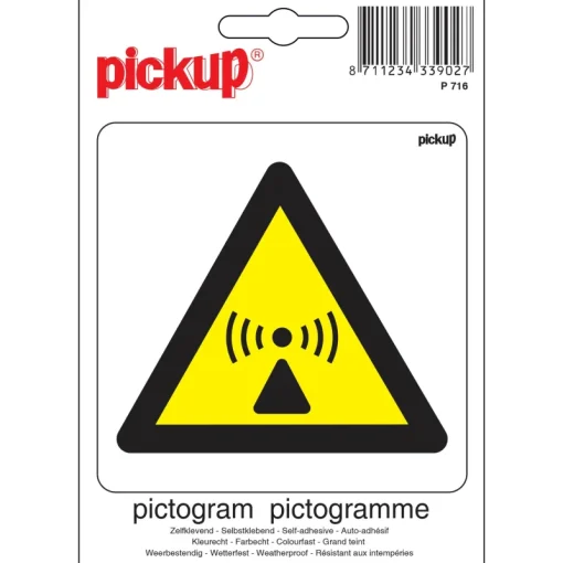 Pickup Pictogram straling 10 x 10 cm