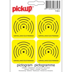 Pickup Pictogram surveillance électronique 4 stuks 10 x 10 cm