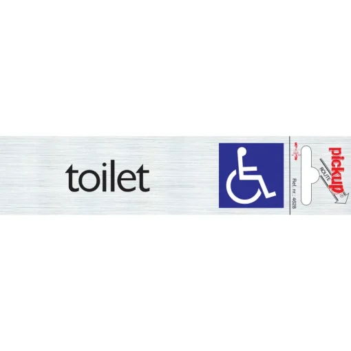 Pickup Pictogram toilet + rolstoel aluminium 6,5 x 4,4 cm