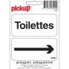 Pickup Pictogram toiletten met pijl 10 x 10 cm