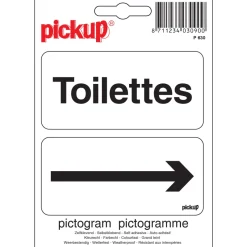 Pickup Pictogram toiletten met pijl 10 x 10 cm