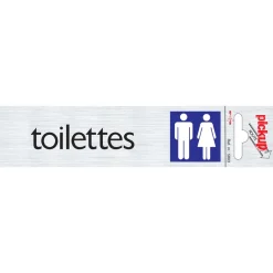 Pickup Pictogram toilettes aluminium 16,5 x 4,4 cm