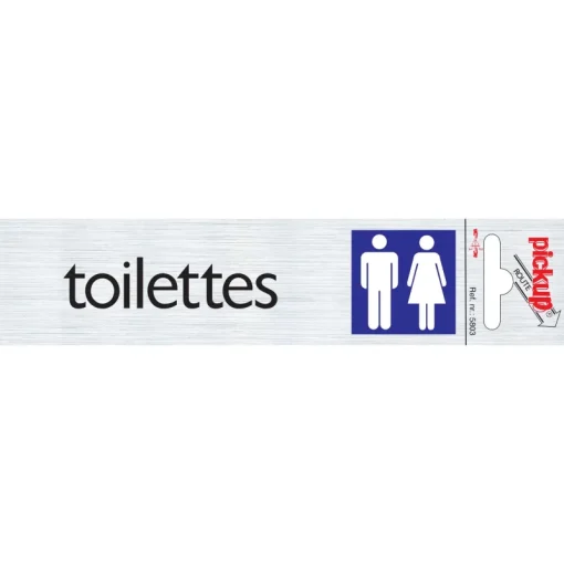 Pickup Pictogram toilettes aluminium 16,5 x 4,4 cm