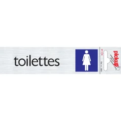 Pickup Pictogram toilettes dames aluminium 16,5 x 4,4 cm