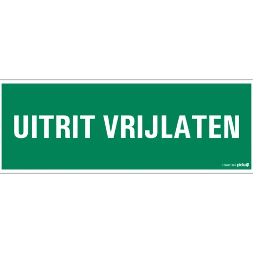 Pickup Pictogram uitrit vrijlaten 33 x 12 cm