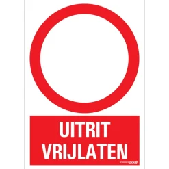 Pickup Pictogram uitrit vrijlaten 23 x 33 cm