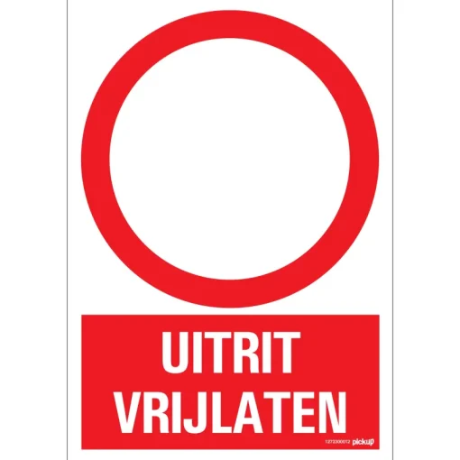 Pickup Pictogram uitrit vrijlaten 23 x 33 cm