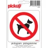 Pickup Pictogram verbod honden 10 x 10 cm
