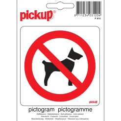 Pickup Pictogram verbod honden 10 x 10 cm
