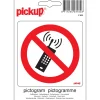 Pickup Pictogram verbod mobiel telefoon 10 x 10 cm