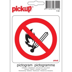 Pickup Pictogram verbod vlam 10 x 10 cm