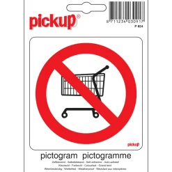 Pickup Pictogram verbod winkelwagen 10 x 10 cm