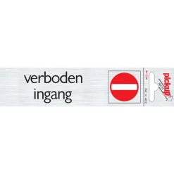 Pickup Pictogram verboden ingang aluminium 6,5 x 4,4 cm