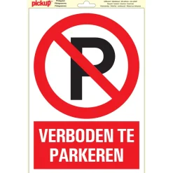 Pickup Pictogram verboden parkeren vinyl 23 x 33 cm