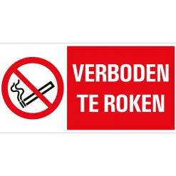 Pickup Pictogram verboden te roken 15 x 30 cm