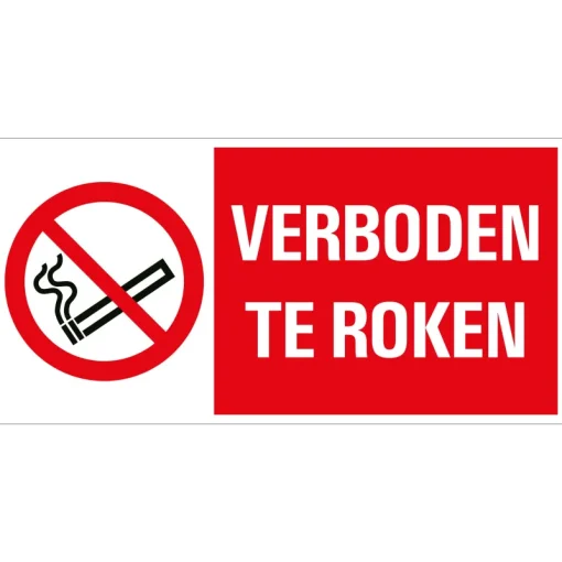 Pickup Pictogram verboden te roken 15 x 30 cm