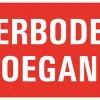 Pickup Pictogram verboden toegang 33 x 20 cm