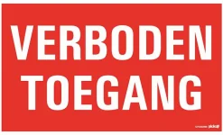 Pickup Pictogram verboden toegang 33 x 20 cm