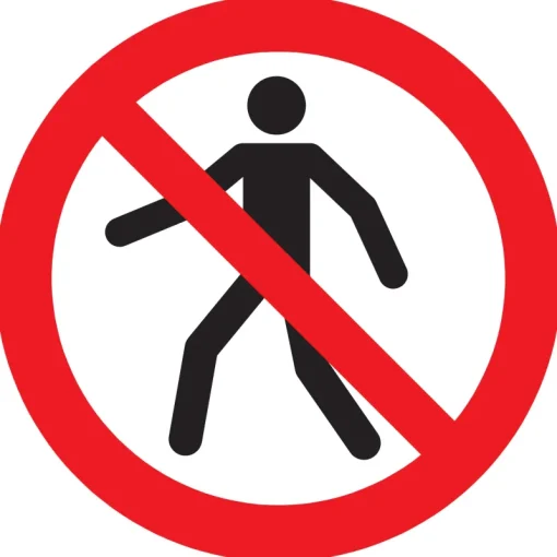 Pickup Pictogram voetgangers verboden 18 cm