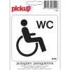Pickup Pictogram wc gehandicapten 10 x 10 cm