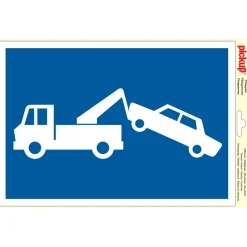 Pickup Pictogram wegsleepregeling vinyl 23 x 33 cm