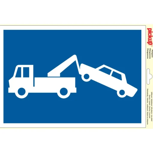 Pickup Pictogram wegsleepregeling vinyl 23 x 33 cm