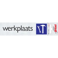 Pickup Pictogram werkplaats aluminium 16,5 x 4,4 cm
