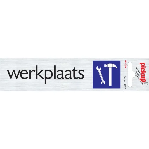 Pickup Pictogram werkplaats aluminium 16,5 x 4,4 cm