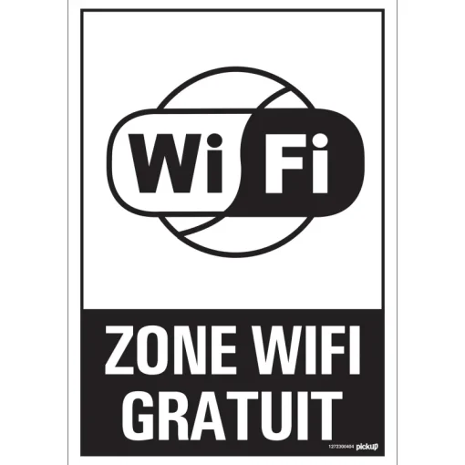 Pickup Pictogram zone wifi gratuit 23 x 33 cm