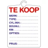 Merkloos Plaat 'te koop'
