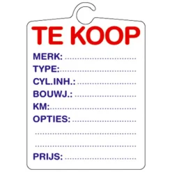 Merkloos Plaat 'te koop'