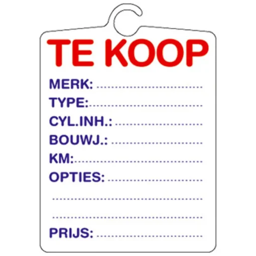 Merkloos Plaat 'te koop'