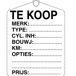 Merkloos Plaat 'te koop'