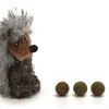 Beeztees Pluche kattenspeeltje egel met bal 11,5 cm